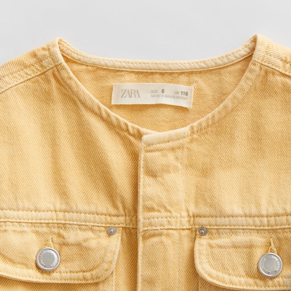 Zara Girls YellowTwill Utility Jumpsuit - Picture 3 of 3